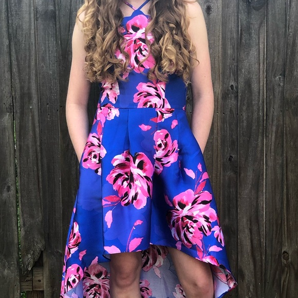 Blue and pink floral dress - Picture 6 of 6